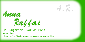 anna raffai business card